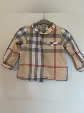 Burberry Children Baby Button Dress Shirt 9 Months